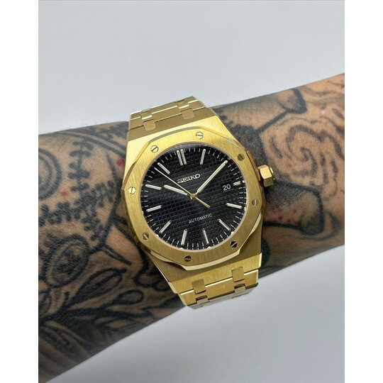 Custom Seiko Mod • Black Gold AP • 42mm